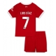 Liverpool Luis Diaz #7 Kotipaita Lapsille 2023-24 Lyhythihainen (+ Lyhyet housut)