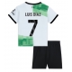 Liverpool Luis Diaz #7 Vieraspaita Lapsille 2023-24 Lyhythihainen (+ Lyhyet housut)