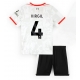 Liverpool Virgil van Dijk #4 Kolmaspaita Lapsille 2024-25 Lyhythihainen (+ Lyhyet housut)