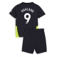 Manchester City Erling Haaland #9 Vieraspaita Lapsille 2024-25 Lyhythihainen (+ Lyhyet housut)