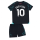 Manchester City Jack Grealish #10 Kolmaspaita Lapsille 2023-24 Lyhythihainen (+ Lyhyet housut)