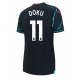 Manchester City Jeremy Doku #11 Kolmaspaita Naisten 2023-24 Lyhythihainen