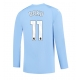 Manchester City Jeremy Doku #11 Kotipaita 2023-24 Pitkähihainen