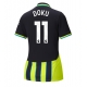 Manchester City Jeremy Doku #11 Vieraspaita Naisten 2024-25 Lyhythihainen