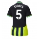 Manchester City John Stones #5 Vieraspaita Naisten 2024-25 Lyhythihainen