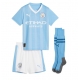Manchester City Kevin De Bruyne #17 Kotipaita Lapsille 2023-24 Lyhythihainen (+ Lyhyet housut)