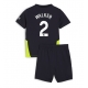 Manchester City Kyle Walker #2 Vieraspaita Lapsille 2024-25 Lyhythihainen (+ Lyhyet housut)