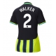 Manchester City Kyle Walker #2 Vieraspaita Naisten 2024-25 Lyhythihainen