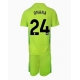 Manchester United Andre Onana #24 Maalivahti Vieraspaita Lapsille 2024-25 Lyhythihainen (+ Lyhyet housut)