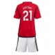 Manchester United Antony #21 Kotipaita Lapsille 2023-24 Lyhythihainen (+ Lyhyet housut)