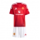 Manchester United Kotipaita Lapsille 2024-25 Lyhythihainen (+ Lyhyet housut)