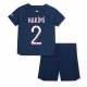 Paris Saint-Germain Achraf Hakimi #2 Kotipaita Lapsille 2023-24 Lyhythihainen (+ Lyhyet housut)