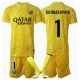 Paris Saint-Germain Gianluigi Donnarumma #1 Maalivahti Kolmaspaita Lapsille 2024-25 Lyhythihainen (+ Lyhyet housut)
