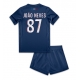 Paris Saint-Germain Joao Neves #87 Kotipaita Lapsille 2024-25 Lyhythihainen (+ Lyhyet housut)