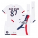 Paris Saint-Germain Joao Neves #87 Vieraspaita Lapsille 2024-25 Lyhythihainen (+ Lyhyet housut)