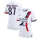 Paris Saint-Germain Joao Neves #87 Vieraspaita Naisten 2024-25 Lyhythihainen