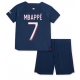 Paris Saint-Germain Kylian Mbappe #7 Kotipaita Lapsille 2023-24 Lyhythihainen (+ Lyhyet housut)
