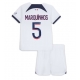 Paris Saint-Germain Marquinhos #5 Vieraspaita Lapsille 2023-24 Lyhythihainen (+ Lyhyet housut)