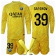 Paris Saint-Germain Matvei Safonov #39 Maalivahti Kolmaspaita Lapsille 2024-25 Pitkähihainen (+ Lyhyet housut)