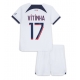 Paris Saint-Germain Vitinha Ferreira #17 Vieraspaita Lapsille 2023-24 Lyhythihainen (+ Lyhyet housut)