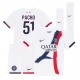Paris Saint-Germain Willian Pacho #51 Vieraspaita Lapsille 2024-25 Lyhythihainen (+ Lyhyet housut)