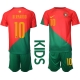 Portugali Bernardo Silva #10 Kotipaita Lapsille MM-kisat 2022 Lyhythihainen (+ Lyhyet housut)