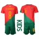 Portugali Bruno Fernandes #8 Kotipaita Lapsille MM-kisat 2022 Lyhythihainen (+ Lyhyet housut)