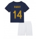 Ranska Adrien Rabiot #14 Kotipaita Lapsille MM-kisat 2022 Lyhythihainen (+ Lyhyet housut)