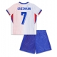 Ranska Antoine Griezmann #7 Vieraspaita Lapsille EM-Kisat 2024 Lyhythihainen (+ Lyhyet housut)