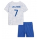 Ranska Antoine Griezmann #7 Vieraspaita Lapsille MM-kisat 2022 Lyhythihainen (+ Lyhyet housut)