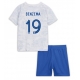Ranska Karim Benzema #19 Vieraspaita Lapsille MM-kisat 2022 Lyhythihainen (+ Lyhyet housut)