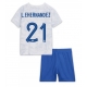 Ranska Lucas Hernandez #21 Vieraspaita Lapsille MM-kisat 2022 Lyhythihainen (+ Lyhyet housut)
