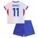 Ranska Ousmane Dembele #11 Vieraspaita Lapsille EM-Kisat 2024 Lyhythihainen (+ Lyhyet housut)