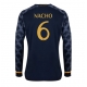 Real Madrid Nacho #6 Vieraspaita 2023-24 Pitkähihainen
