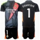 Real Madrid Thibaut Courtois #1 Maalivahti Vieraspaita Lapsille 2024-25 Lyhythihainen (+ Lyhyet housut)