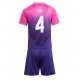 Saksa Jonathan Tah #4 Vieraspaita Lapsille EM-Kisat 2024 Lyhythihainen (+ Lyhyet housut)