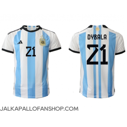 Argentiina Paulo Dybala #21 Kotipaita MM-kisat 2022 Lyhythihainen