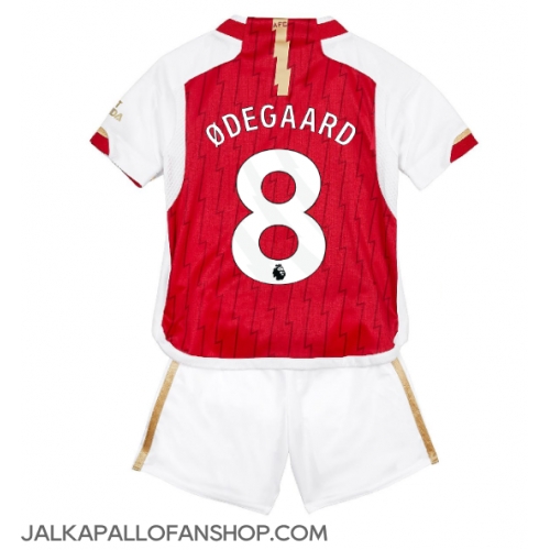 Arsenal Martin Odegaard #8 Kotipaita Lapsille 2023-24 Lyhythihainen (+ Lyhyet housut)