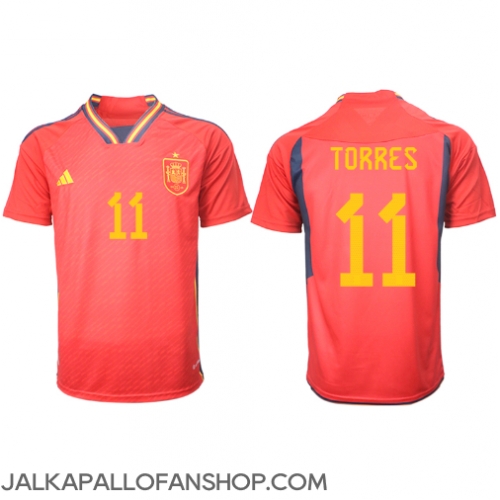 Espanja Ferran Torres #11 Kotipaita MM-kisat 2022 Lyhythihainen