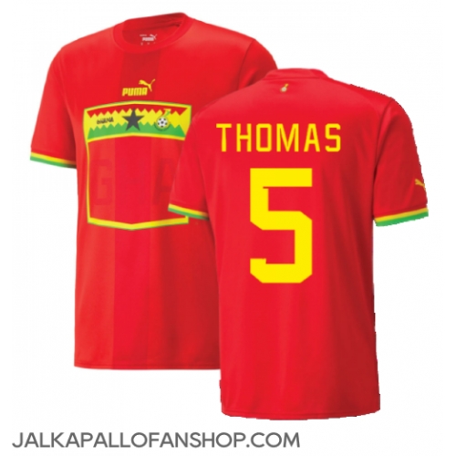 Ghana Thomas Partey #5 Vieraspaita MM-kisat 2022 Lyhythihainen