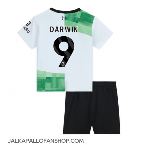 Liverpool Darwin Nunez #9 Vieraspaita Lapsille 2023-24 Lyhythihainen (+ Lyhyet housut)