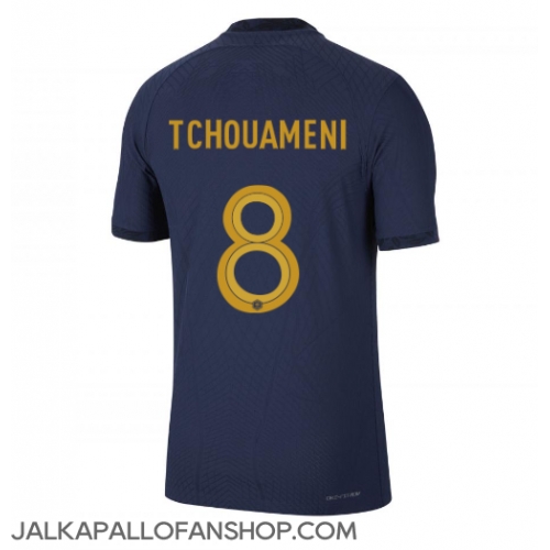 Ranska Aurelien Tchouameni #8 Kotipaita MM-kisat 2022 Lyhythihainen