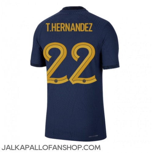 Ranska Theo Hernandez #22 Kotipaita MM-kisat 2022 Lyhythihainen
