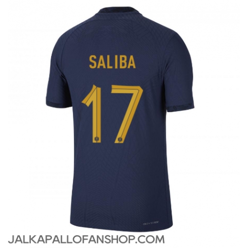 Ranska William Saliba #17 Kotipaita MM-kisat 2022 Lyhythihainen