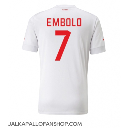 Sveitsi Breel Embolo #7 Vieraspaita MM-kisat 2022 Lyhythihainen