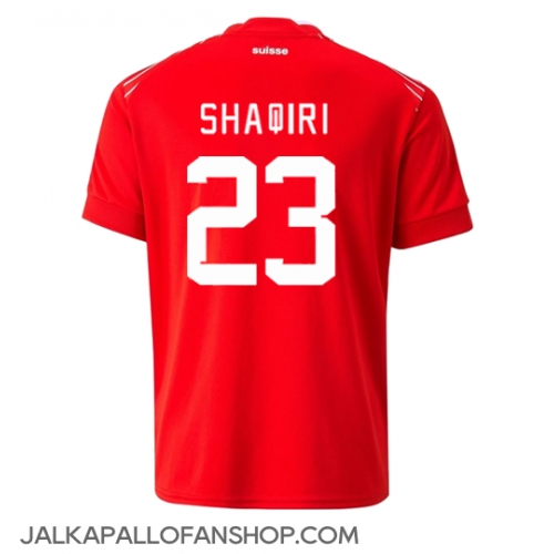 Sveitsi Xherdan Shaqiri #23 Kotipaita MM-kisat 2022 Lyhythihainen