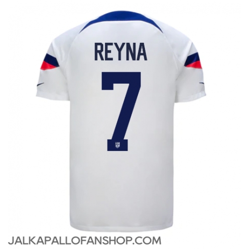 Yhdysvallat Giovanni Reyna #7 Kotipaita MM-kisat 2022 Lyhythihainen